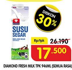 Promo Harga DIAMOND Fresh Milk All Variants 946 ml - Superindo