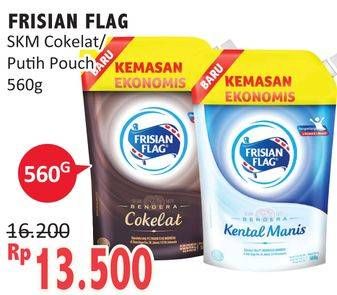 Promo Harga FRISIAN FLAG Susu Kental Manis Cokelat, Putih 560 gr - Alfamidi