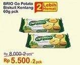 Promo Harga SIANTAR TOP GO Potato Biskuit Kentang Original 60 gr - Indomaret