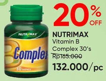 Promo Harga NUTRIMAX B Complex 30 pcs - Guardian