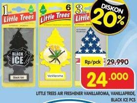 Promo Harga Little Trees Assorted Freshner Vanillaroma, Vanilla Pride, Black Ice 1 pcs - Superindo