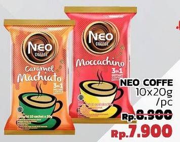 Promo Harga Neo Coffee 3 in 1 Instant Coffee per 10 pcs 20 gr - LotteMart