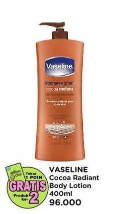 Promo Harga Vaseline Intensive Care Cocoa Radiant 400 ml - Watsons
