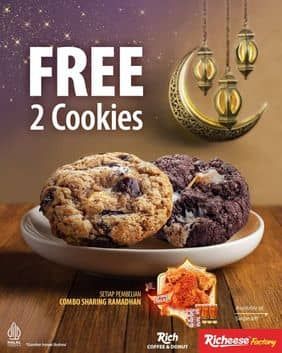 Promo Harga Free 2 Cookies  - Richeese Factory