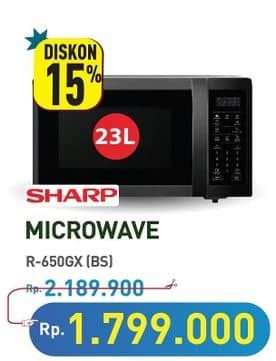 Promo Harga Sharp Microwave Inverter R-650GX(BS)  - Hypermart