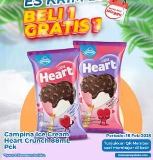 Promo Harga Campina Heart Strawberry Chocolate Vanilla 85 ml - Indomaret