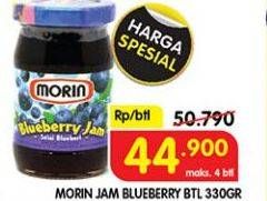 Promo Harga MORIN Jam Blueberry 330 gr - Superindo