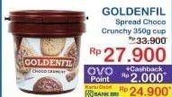 Promo Harga Goldenfil Selai Choco Crunchy 350 gr - Indomaret