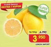 Promo Harga Lemon Import per 100 gr - Superindo