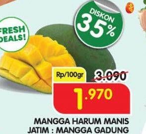 Promo Harga Mangga Harum Manis per 100 gr - Superindo