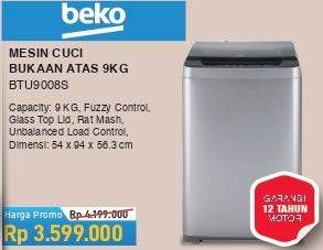 Promo Harga BEKO BTU9008S| Mesin Cuci Top Loading  - COURTS
