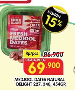 Promo Harga Natural Delights Kurma Medjool 227 gr - Superindo