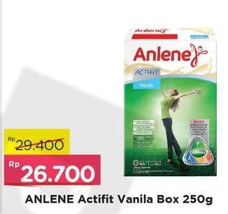 Promo Harga ANLENE Actifit Susu High Calcium Vanila 250 gr - Alfamart