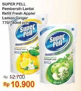 Promo Harga SUPER PELL Pembersih Lantai Apel, Lemon 770 ml - Indomaret