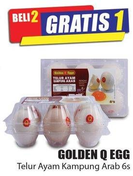 Promo Harga Golden Q Egg Telur Ayam Kampung Arab 6 pcs - Hari Hari