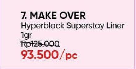 Promo Harga MAKE OVER Hyperblack Superstay Liner 1 gr - Guardian