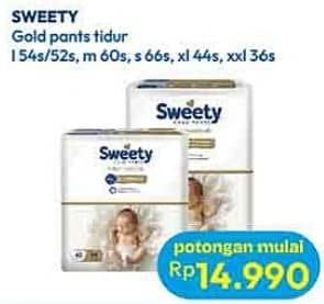 Promo Harga Sweety Gold Pants L54, L52, M60, XL44, XXL36 36 pcs - Hypermart