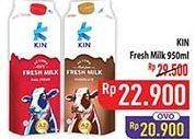 Promo Harga KIN Fresh Milk 950 ml - Hypermart