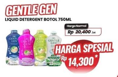 Promo Harga Gentle Gen Deterjen 750 ml - Carrefour