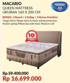 Promo Harga SPRING AIR Macario Bed Set Queen 160x200cm  - COURTS