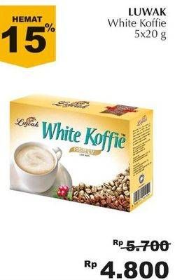 Promo Harga Luwak White Koffie 5 pcs - Giant