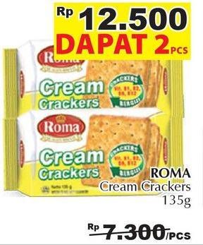 Promo Harga ROMA Malkist Cream Crackers per 2 pouch 135 gr - Giant