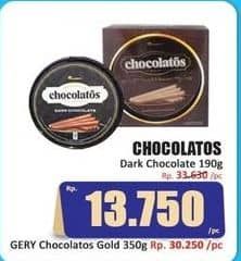 Promo Harga Chocolatos Wafer Roll Cokelat Dark 190 gr - Hari Hari