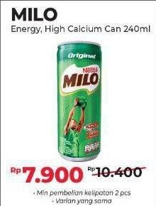 Promo Harga Milo Susu UHT Calcium, Original 240 ml - Alfamart