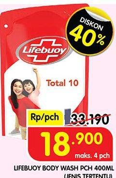 Promo Harga Lifebuoy Body Wash 400 ml - Superindo