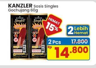 Promo Harga Kanzler Sosis Single Gochujang 60 gr - Indomaret
