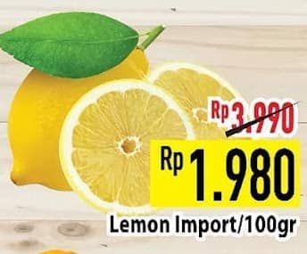 Promo Harga Lemon Import per 100 gr - Hypermart