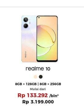 Promo Harga Realme 10 Smartphone 8GB + 128GB, 8GB + 256GB  - Erafone