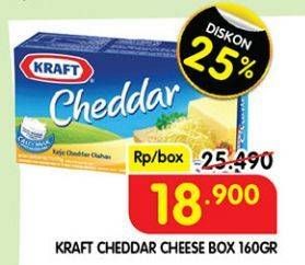 Promo Harga Kraft Cheese Cheddar 160 gr - Superindo