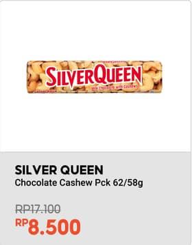 Promo Harga Silver Queen Chocolate Cashew 58 gr - Indomaret