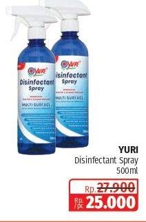 Promo Harga YURI Disinfectant Spray 500 ml - Lotte Grosir