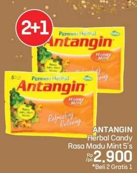 Promo Harga Antangin Permen Honey Mint per 5 sachet 2 gr - LotteMart