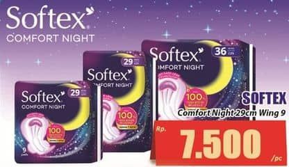 Promo Harga Softex Comfort Night Wing 29cm 9 pcs - Hari Hari