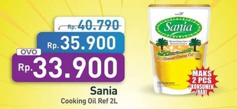 Promo Harga Sania Minyak Goreng 2000 ml - Hypermart