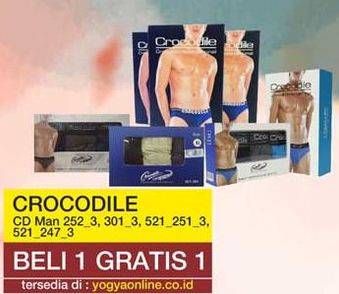 Promo Harga CROCODILE Underwear Reguler 252, 301, 521, 251, 247 3 pcs - Yogya