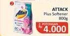 Promo Harga Attack Detergent Powder Plus Softener 800 gr - Alfamidi