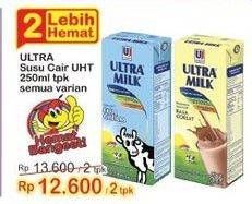 Promo Harga Ultra Milk Susu UHT All Variants 250 ml - Indomaret