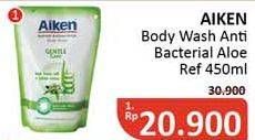 Promo Harga AIKEN Body Wash Anti Bacterial Aloe Vera 450 ml - Alfamidi