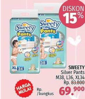 Promo Harga SWEETY Silver Pants M38, L36, XL34  - LotteMart