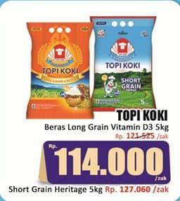 Promo Harga Topi Koki Beras Long Grain Crystal 5 kg - Hari Hari