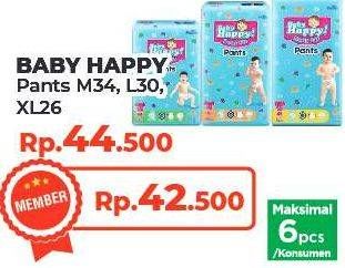 Promo Harga Baby Happy Body Fit Pants L30, M34, XL26 26 pcs - Yogya