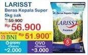 Promo Harga Larisst Beras Kepala Super 5000 gr - Indomaret