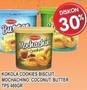 Promo Harga KOKOLA Cookies Mochachino, Coconut, Butter 400 gr - Superindo
