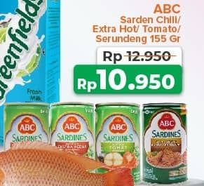 Promo Harga ABC Sardines Bumbu Serundeng, Saus Cabai, Saus Ekstra Pedas, Saus Tomat 155 gr - Yogya