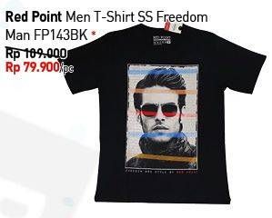 Promo Harga RED POINT T-Shirt Men SS Freedom Man FP143BK  - Carrefour