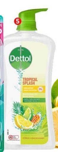 Promo Harga Dettol Body Wash Tropical Splash Citrus Lemon Honey 950 gr - Watsons
